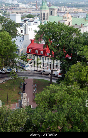 Place d'Armes, Old City, Quebec City, Canada Stock Photo