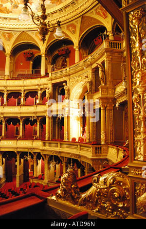 Auditorium from Royal Box, State Opera House, Pest, Budapest, Republic of Hungary Stock Photo