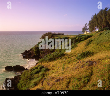 Port Royal Golf Course on the rocky coast of Bermuda Stock Photo