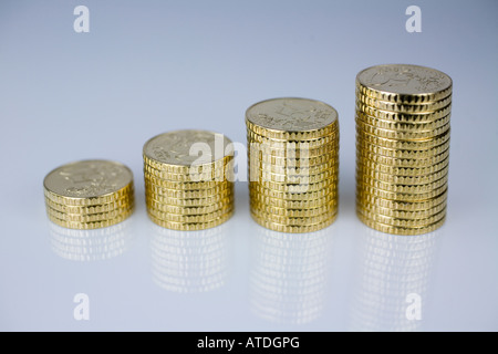 Pile with euro coins Stock Photo