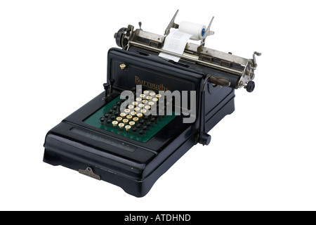 Antique Burroughs Company Adding Machine Stock Photo