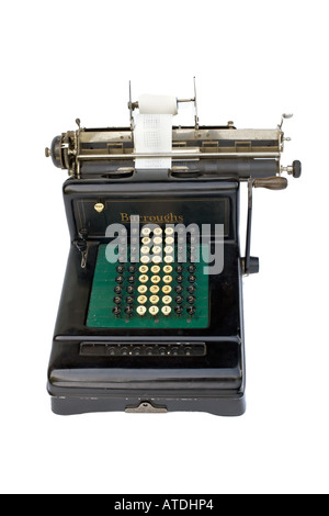 Antique Burroughs Company Adding Machine Stock Photo