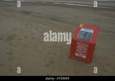 Station Stop for Mablethorpe s famous sand train Lincolnshire England UK Stock Photo