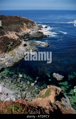 Rugged coastline on the Pacific, Big Sur, California USA Stock Photo ...