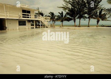 Coastal flooding Bimini Stock Photo