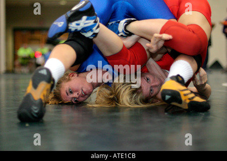 U S Girls Wrestling Association National Championships Stock Photo