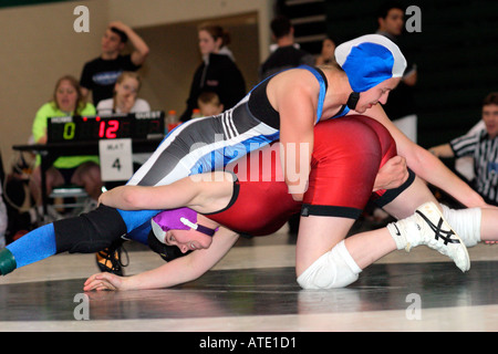 U S Girls Wrestling Association National Championships Stock Photo