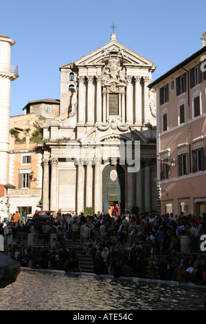 Santi Vincenzo ed Anastasio opposite the Fontana di Trevi in Rome Italy Stock Photo