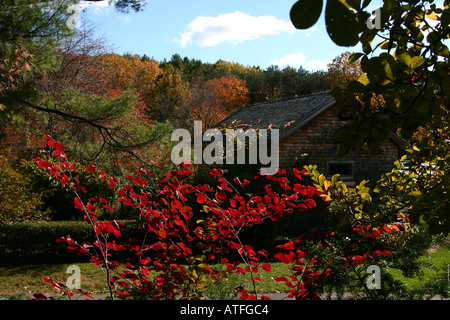 A farm building set in autumn colors. Stock Photo