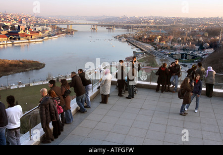 View along the Golden Horn from Eyup, Istanbul, Turkey Stock Photo