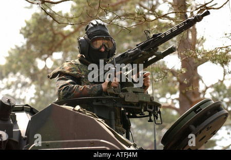 Tank during a field exercise of the German Armed Forces Stock Photo