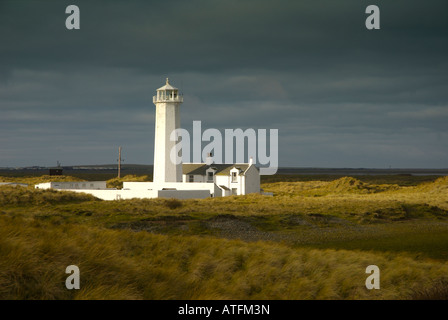 Lighthouse, South Walney, Walney Island, near Barrow-in-Furness, Cumbria, UK Stock Photo