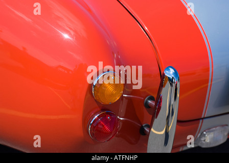 classic car AC Cobra rear taillight detail Stock Photo
