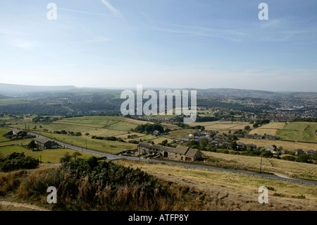 VIEW FROM CASTLE HILL HUDDERSFIELD Stock Photo