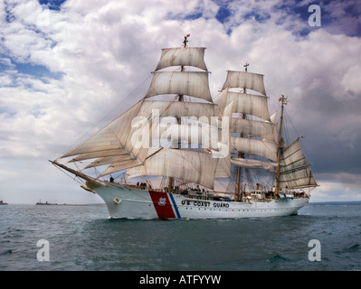 'America's Tall Ship' US Coast Guard barque Eagle, taken as a war prize from Germany at the end of the Second World War. Stock Photo
