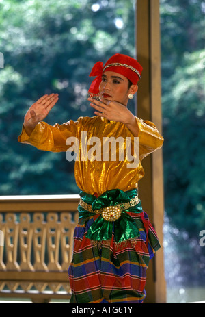 Thai dance dancer dancers dancing dance performance, Vimanmek Palace, Vimanmek Mansion, Bangkok, Bangkok Province, Thailand, Southeast Asia, Asia Stock Photo