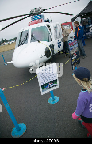 Sikorsky 76A Air Ambulance Helicopter Stock Photo