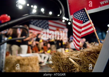 Flags At Rally's American flags at political rally Stock Photo - Alamy