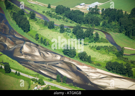 Aerial View Farm Land Fraser Valley British Columbia Canada Stock Photo