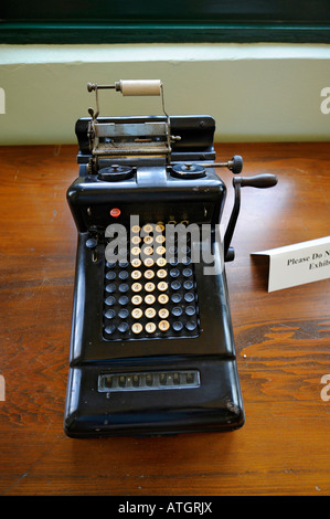 Comptometer calculator Naples Florida Depot Collier County Museum Stock Photo
