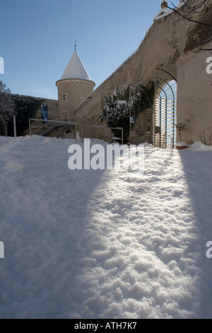 Castle Coldrano, Italy,  in winter. Stock Photo