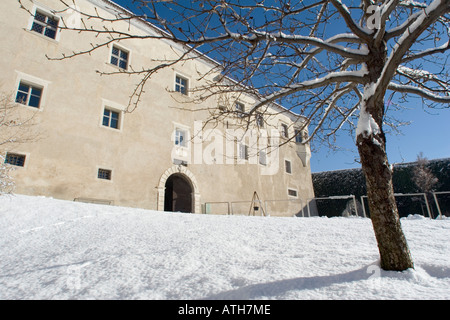 Castle Coldrano, Italy,  in winter. Stock Photo