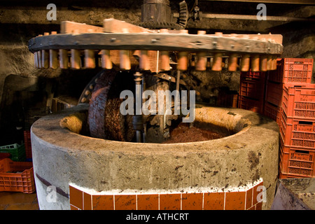 Ancient Olive mill, water driven mill at Tourtour Var Provence France. Vieux moulin, huile d'olive  Omega 3 oil cholesterol Stock Photo