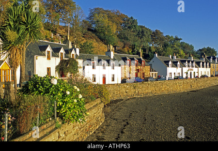 The beautiful village of Plockton situated on a inlet of Loch Carron in the West Highlands of Scotland Stock Photo