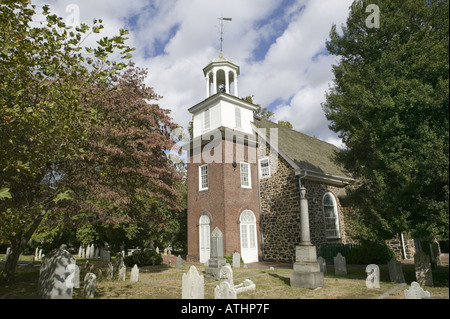 Holy Trinity Old Swedes Church 1698 Christina Landing Wilmington Delaware oldest active church in USA Stock Photo