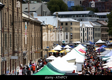 Salamanca Market Hobart Tasmania Australia Stock Photo