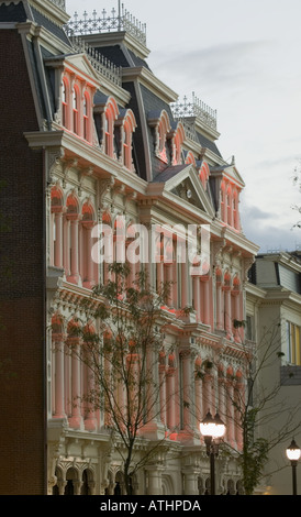 Grand Opera House Wilmington Delaware cast iron facade lighting variety of colors Stock Photo