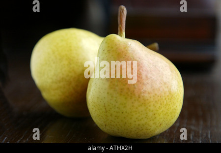 Two Pairs resting on an oak table Stock Photo