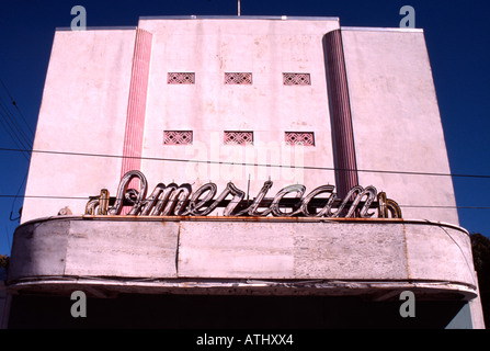 Old cinema building in USA Stock Photo