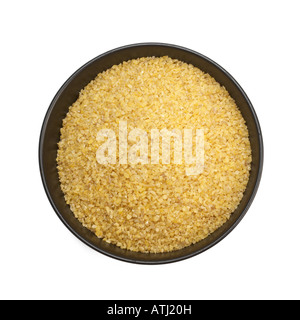 Cracked Wheat or Bulgar in bowl Stock Photo