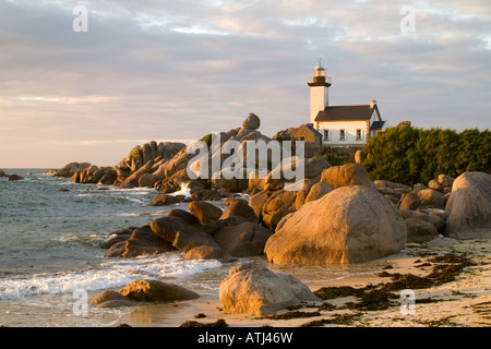 Phare de Pontusval Stock Photo