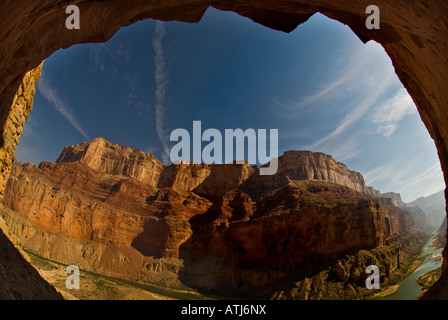 The Nankoweap granaries on the Colorado River in the Grand Canyon National Park Arizona Stock Photo