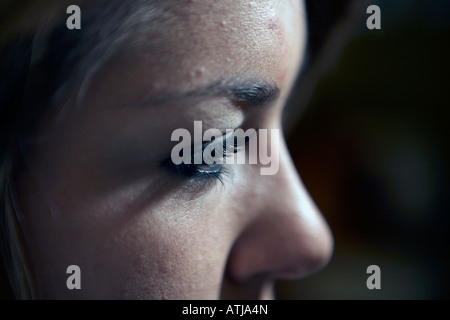 Close up of a female face Stock Photo