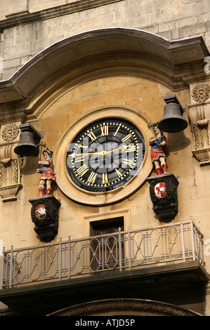 Clock Face Christ Church with St Ewen Bristol Stock Photo