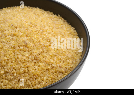 Cracked Wheat or Bulgar in bowl Stock Photo