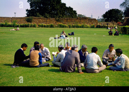 Delhi India Tughlaqabad - Men Playing Cards Stock Photo