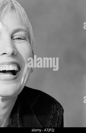 happy face of mature woman Stock Photo - Alamy