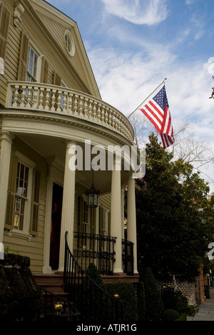 Josiah Smith House, built ca 1785, 7 Meeting Street, Charleston SC, photographed on December 30 2007. Stock Photo