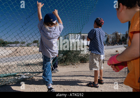 Children playing in Jewish settlement, Jericho Stock Photo