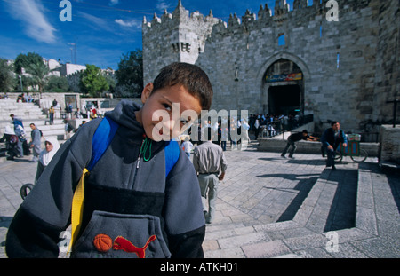 Damascus gate, Old City, Jerusalem, Israel Stock Photo