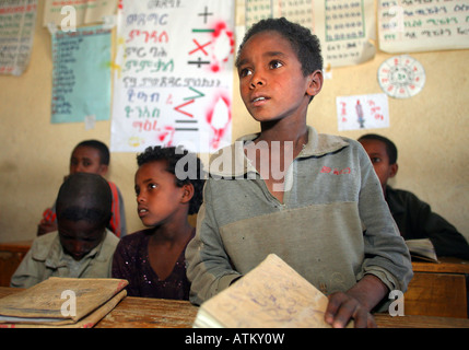 Ethiopia - pupils of a school in the town of Aiga Stock Photo