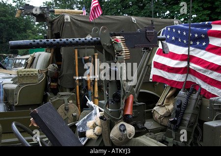 World War Two Willy's Jeep with equipment. Stock Photo