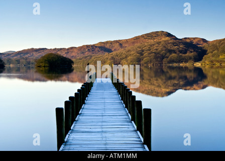 jetty on coniston water in the 'lake district' Stock Photo