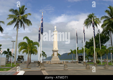 second World War Memorial in Cairns town center north Queensland Australia Stock Photo