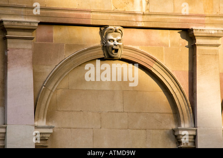 A gargoyle on the side of the Customs House on the Purfleet Quay in Old Lynn, the historical quarter of Kings Lynn, England. Stock Photo