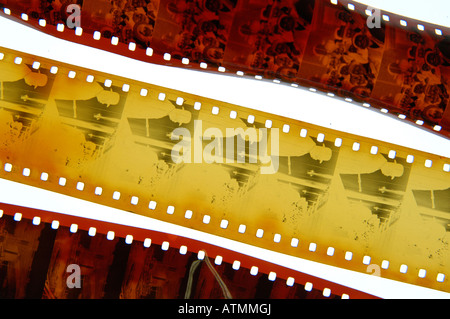 Celluloid film negative close up Stock Photo